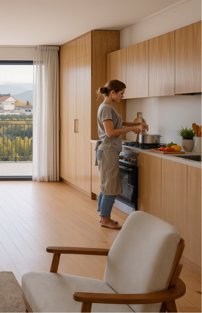 h.estudios con cocina amueblada y equipada